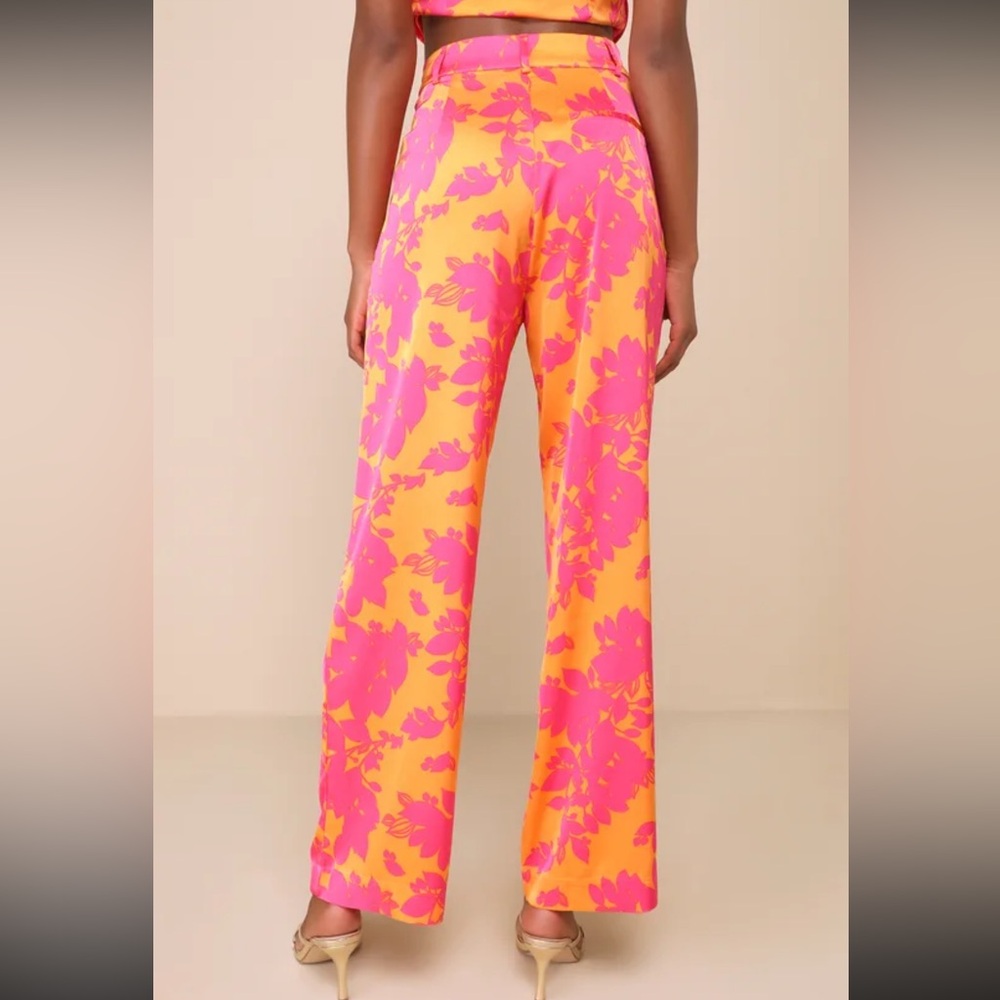 Instinctive Glam Pink and Orange Pants - Picture 3 of 4